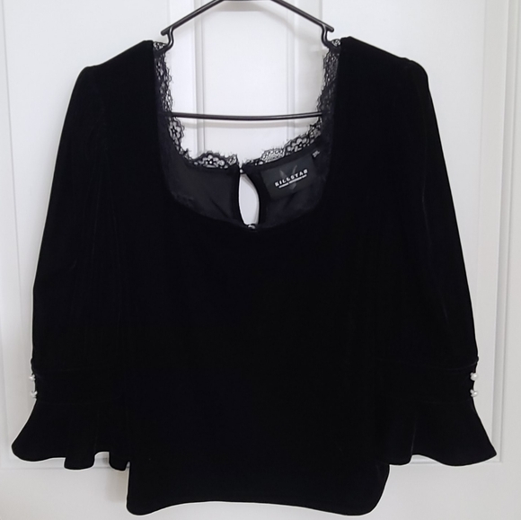 Killstar Dottie Dottie Velvet Top with Lace Trim - Picture 2 of 16